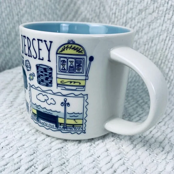 Starbucks Coffee Mug 14oz White New Jersey Been There Series Garden State Shore - Picture 2 of 8